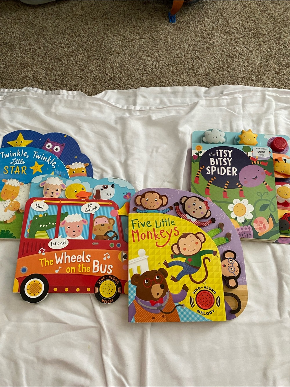 Nursery Rhyme Board Book Set - Colorful Kids Books (Yellow, Red, Purple, Blue)